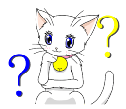White cat of momo sticker #6215896
