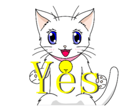 White cat of momo sticker #6215897