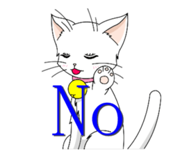 White cat of momo sticker #6215898