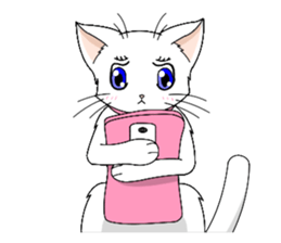 White cat of momo sticker #6215900