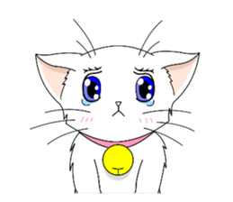 White cat of momo sticker #6215902