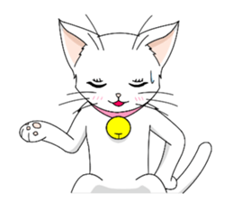 White cat of momo sticker #6215903