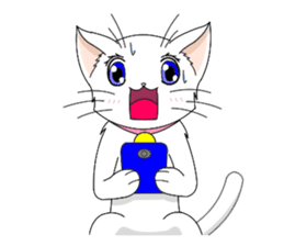 White cat of momo sticker #6215906