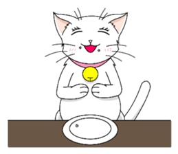 White cat of momo sticker #6215908