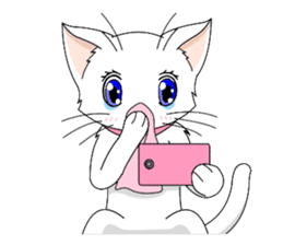 White cat of momo sticker #6215911