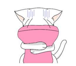 White cat of momo sticker #6215912