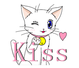White cat of momo sticker #6215914