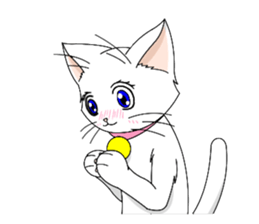 White cat of momo sticker #6215915