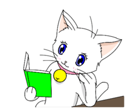 White cat of momo sticker #6215918