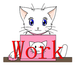 White cat of momo sticker #6215920