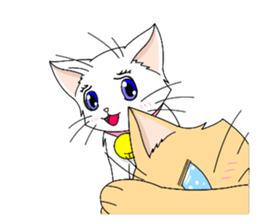 White cat of momo sticker #6215922