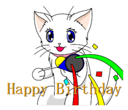 White cat of momo sticker #6215924