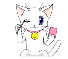 White cat of momo sticker #6215925