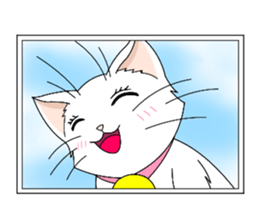 White cat of momo sticker #6215926