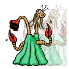 Cthulhu with funny friends sticker #6217039