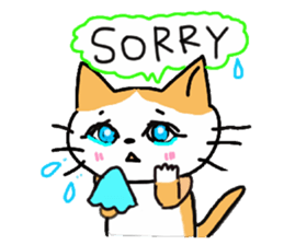 A tortoise-shell cat and the friends sticker #6217092