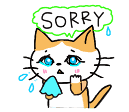 A tortoise-shell cat and the friends sticker #6217092