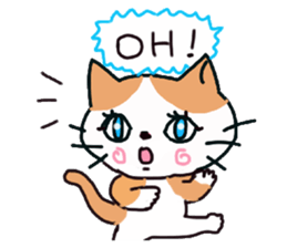 A tortoise-shell cat and the friends sticker #6217093