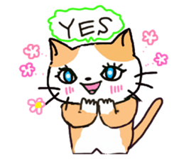 A tortoise-shell cat and the friends sticker #6217095