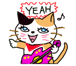 A tortoise-shell cat and the friends sticker #6217096