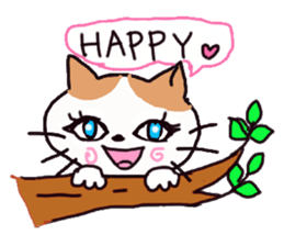 A tortoise-shell cat and the friends sticker #6217102