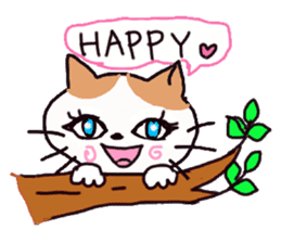 A tortoise-shell cat and the friends sticker #6217102