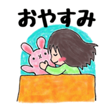 Cute mini girl sticker sticker #6218505