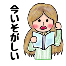 Cute mini girl sticker sticker #6218529