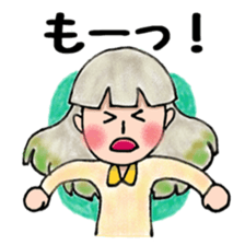 Cute mini girl sticker sticker #6218537