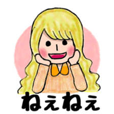 Cute mini girl sticker sticker #6218541