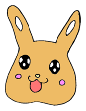 melting rabbit sticker #6218584