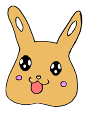 melting rabbit sticker #6218584