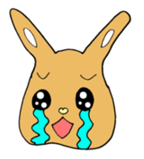 melting rabbit sticker #6218586