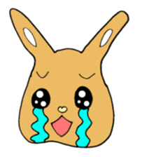 melting rabbit sticker #6218586