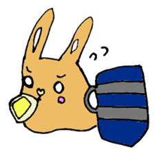 melting rabbit sticker #6218590