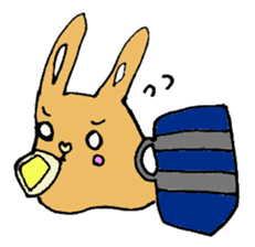 melting rabbit sticker #6218590