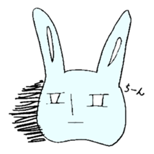 melting rabbit sticker #6218595