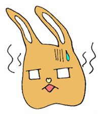 melting rabbit sticker #6218597