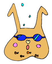 melting rabbit sticker #6218602