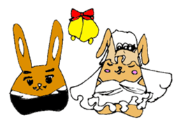 melting rabbit sticker #6218603