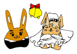 melting rabbit sticker #6218603