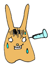 melting rabbit sticker #6218604