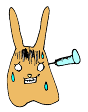 melting rabbit sticker #6218604