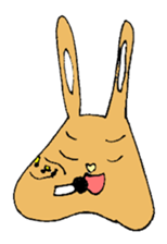 melting rabbit sticker #6218608