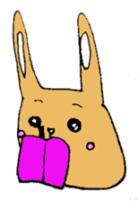 melting rabbit sticker #6218609