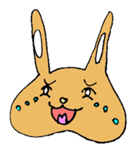 melting rabbit sticker #6218610