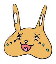 melting rabbit sticker #6218610