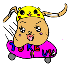 melting rabbit sticker #6218611