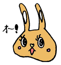 melting rabbit sticker #6218612