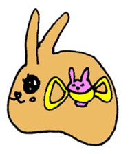 melting rabbit sticker #6218613